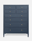 Made Goods Jarin Faux Belgian Linen Tallboy Dresser