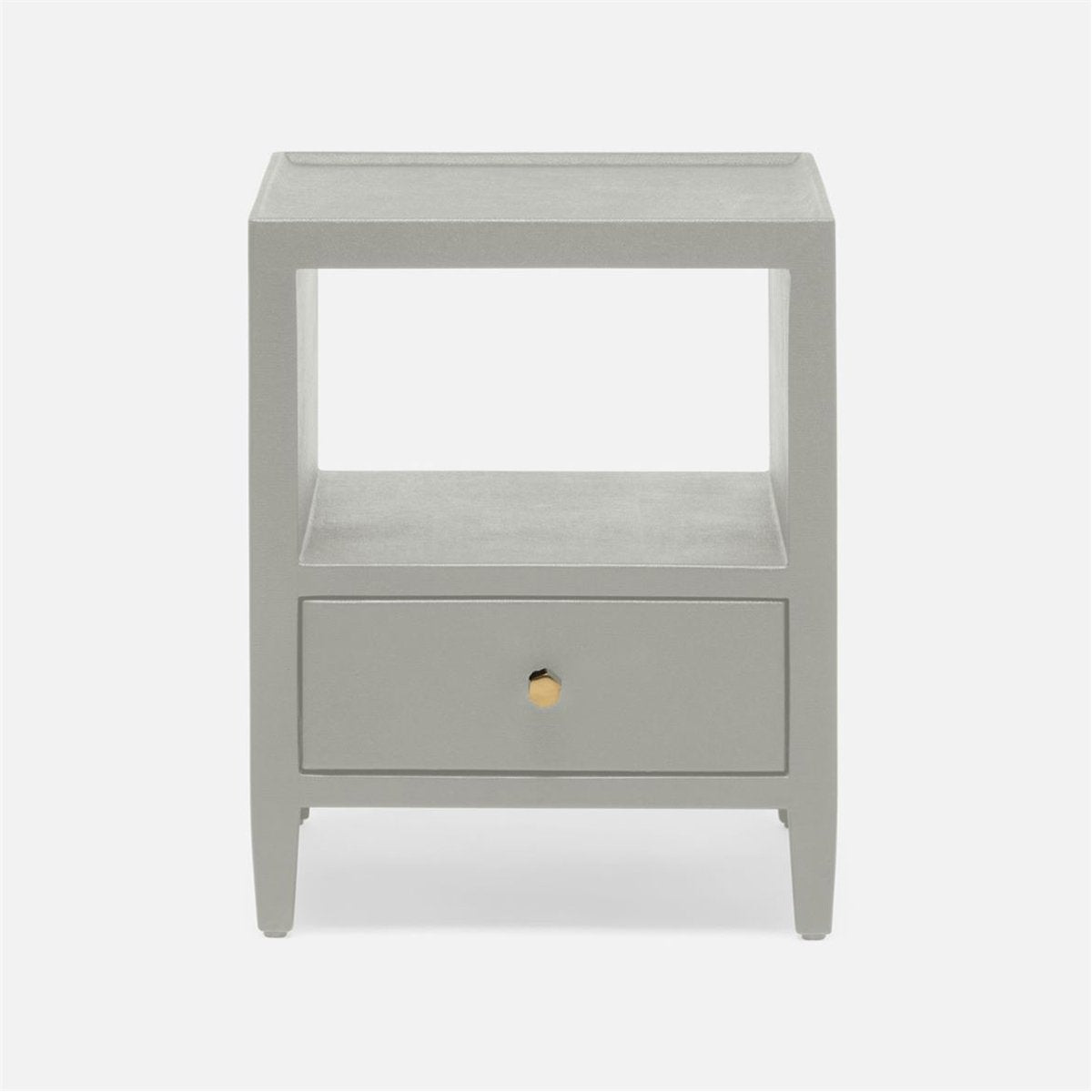 Made Goods Jarin 22-Inch Height Faux Belgian Linen Single Nightstand