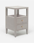 Made Goods Jarin Faux Belgian Linen 2-Drawer Single Nightstand