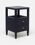 Made Goods Jarin Faux Belgian Linen 2-Drawer Single Nightstand