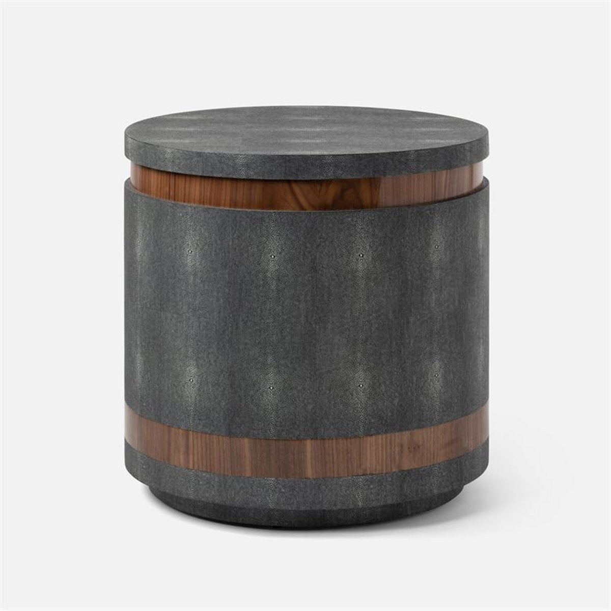 Made Goods Jaxon Realistic Faux Shagreen and Veneer Side Table