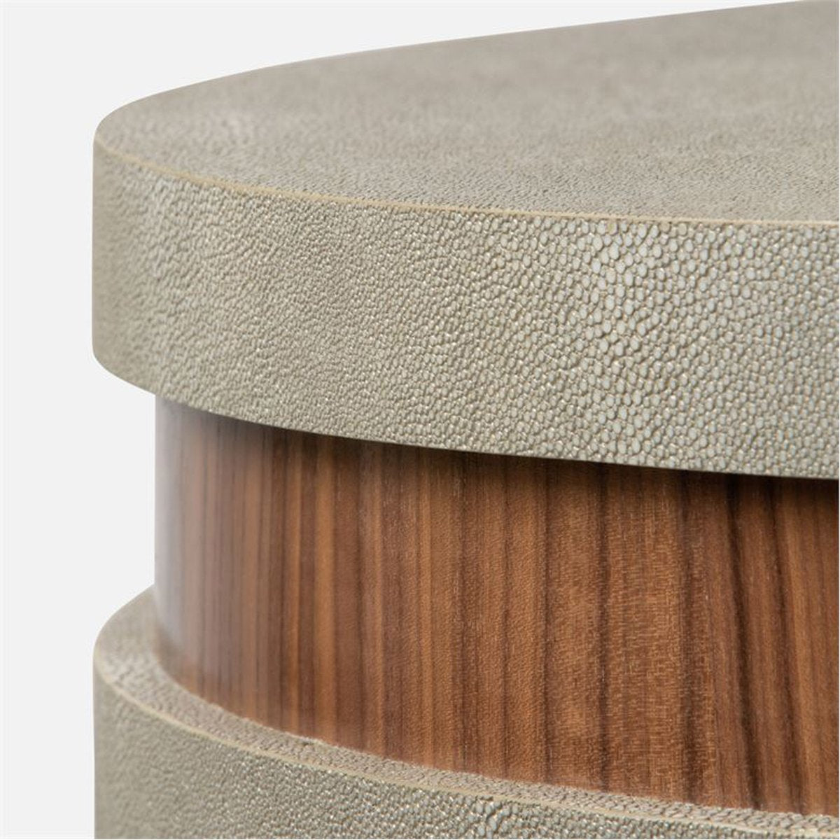 Made Goods Jaxon Realistic Faux Shagreen and Veneer Side Table