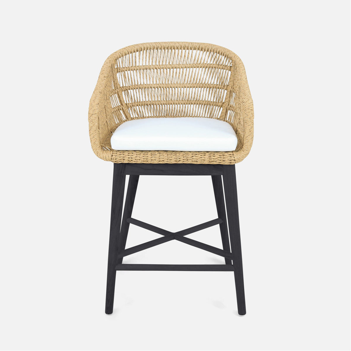 Made Goods Jolie Aluminum Outdoor Counter Stool in Weser Fabric