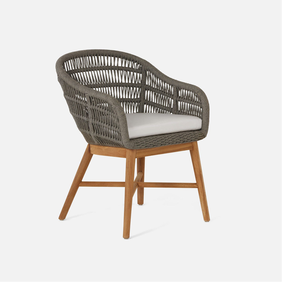 Made Goods Jolie Teak Outdoor Dining Chair in Alsek Fabric