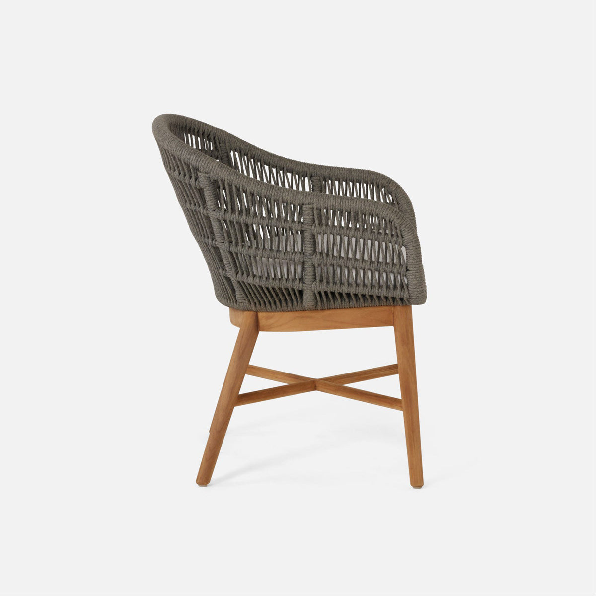 Made Goods Jolie Teak Outdoor Dining Chair in Alsek Fabric