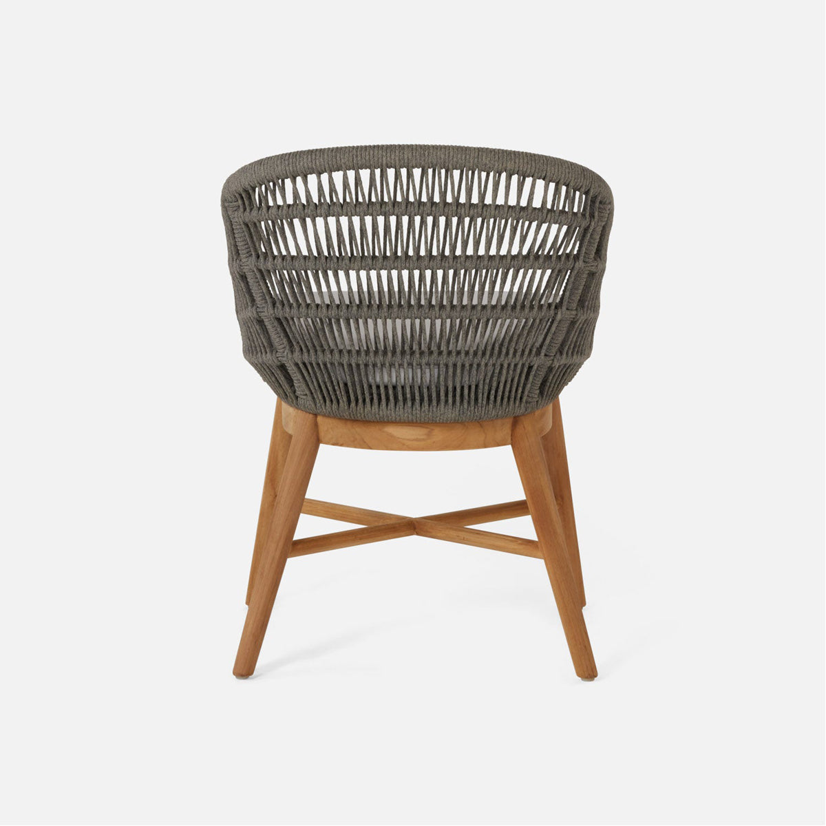 Made Goods Jolie Teak Outdoor Dining Chair in Alsek Fabric