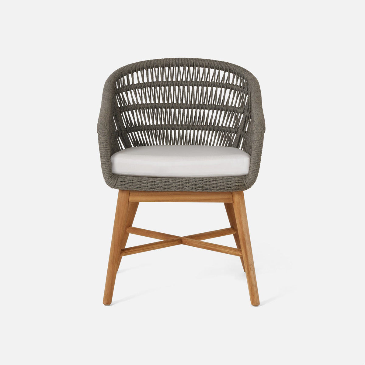 Made Goods Jolie Teak Outdoor Dining Chair in Alsek Fabric