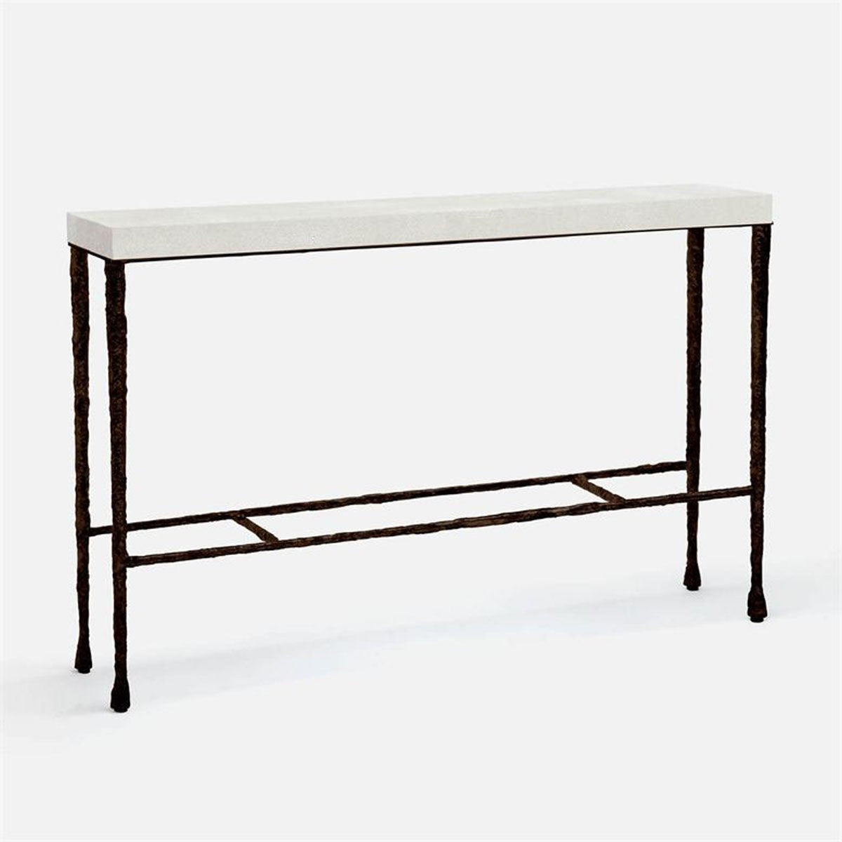 Made Goods Jovan Console Table in Faux Shagreen