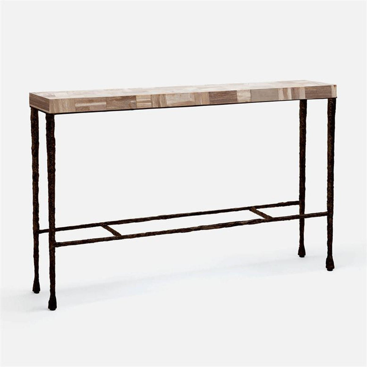 Made Goods Jovan Console Table in Mix Petrified Wood