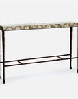 Made Goods Jovan Narrow Console Table in Silver Mop Shell