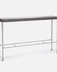 Made Goods Jovan Console Table in Charcoal Faux Linen