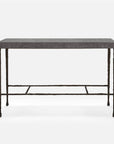 Made Goods Jovan Console Table in Charcoal Faux Linen