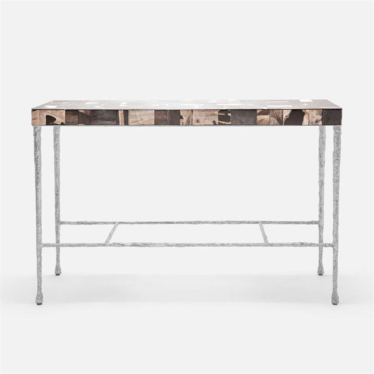 Made Goods Jovan Console Table in Mix Petrified Wood