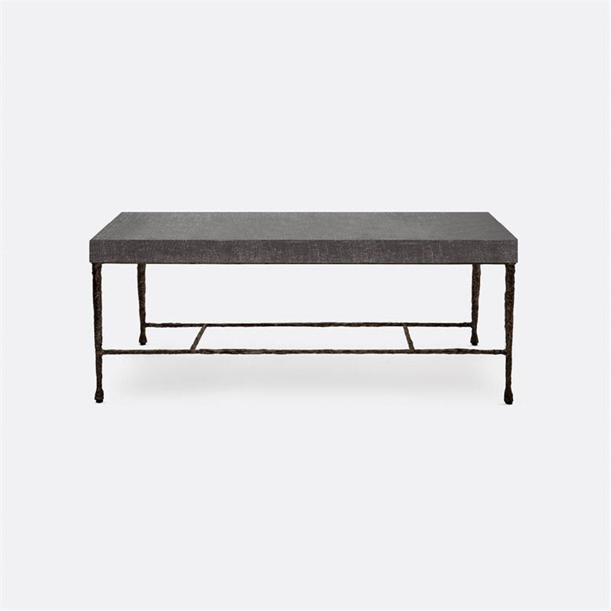 Made Goods Jovan Coffee Table in Charcoal Faux Linen