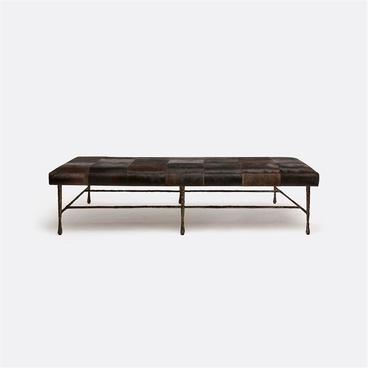 Made Goods Jovan Pitted Iron Day Bed in Hair-On-Hide