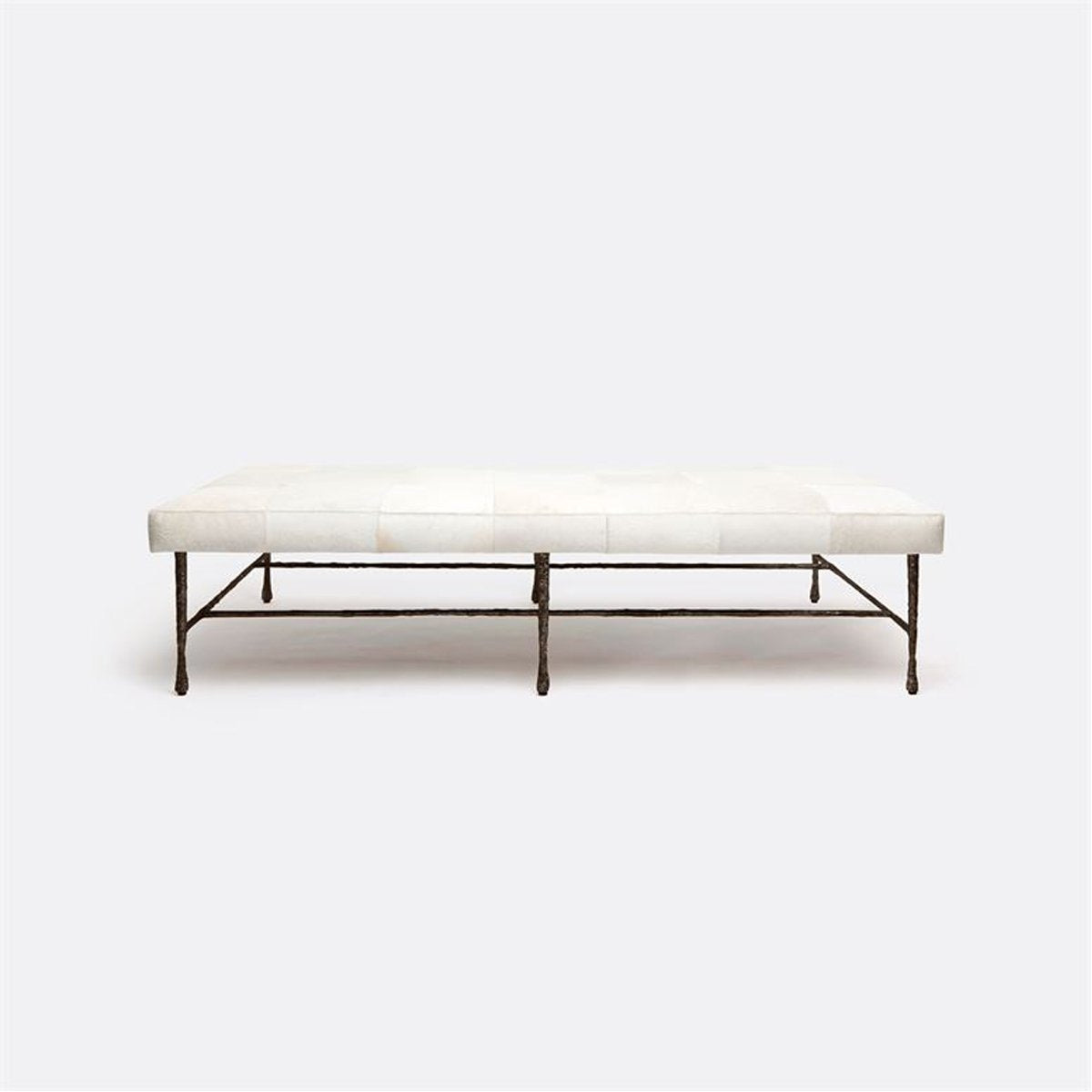 Made Goods Jovan Pitted Iron Day Bed in Hair-On-Hide