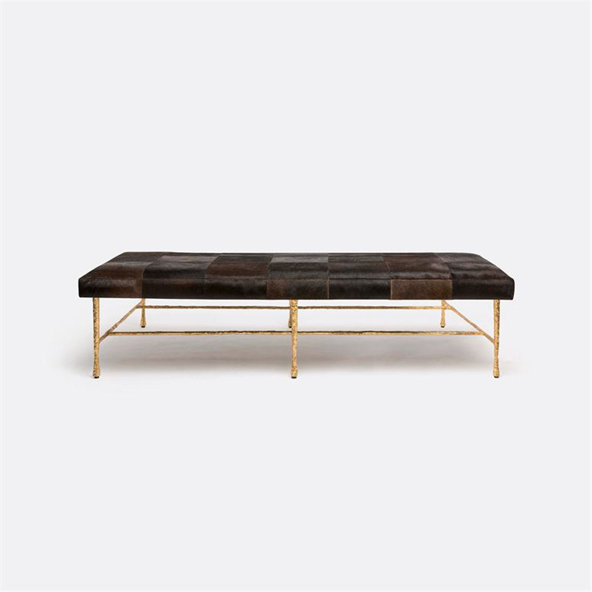 Made Goods Jovan Pitted Iron Day Bed in Hair-On-Hide