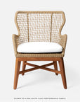 Made Goods Kalidas Wingback Outdoor Dining Chair in Alsek Fabric