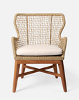 Made Goods Kalidas Wingback Outdoor Dining Chair in Alsek Fabric