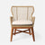 Made Goods Kalidas Wingback Outdoor Dining Chair in Clyde Fabric