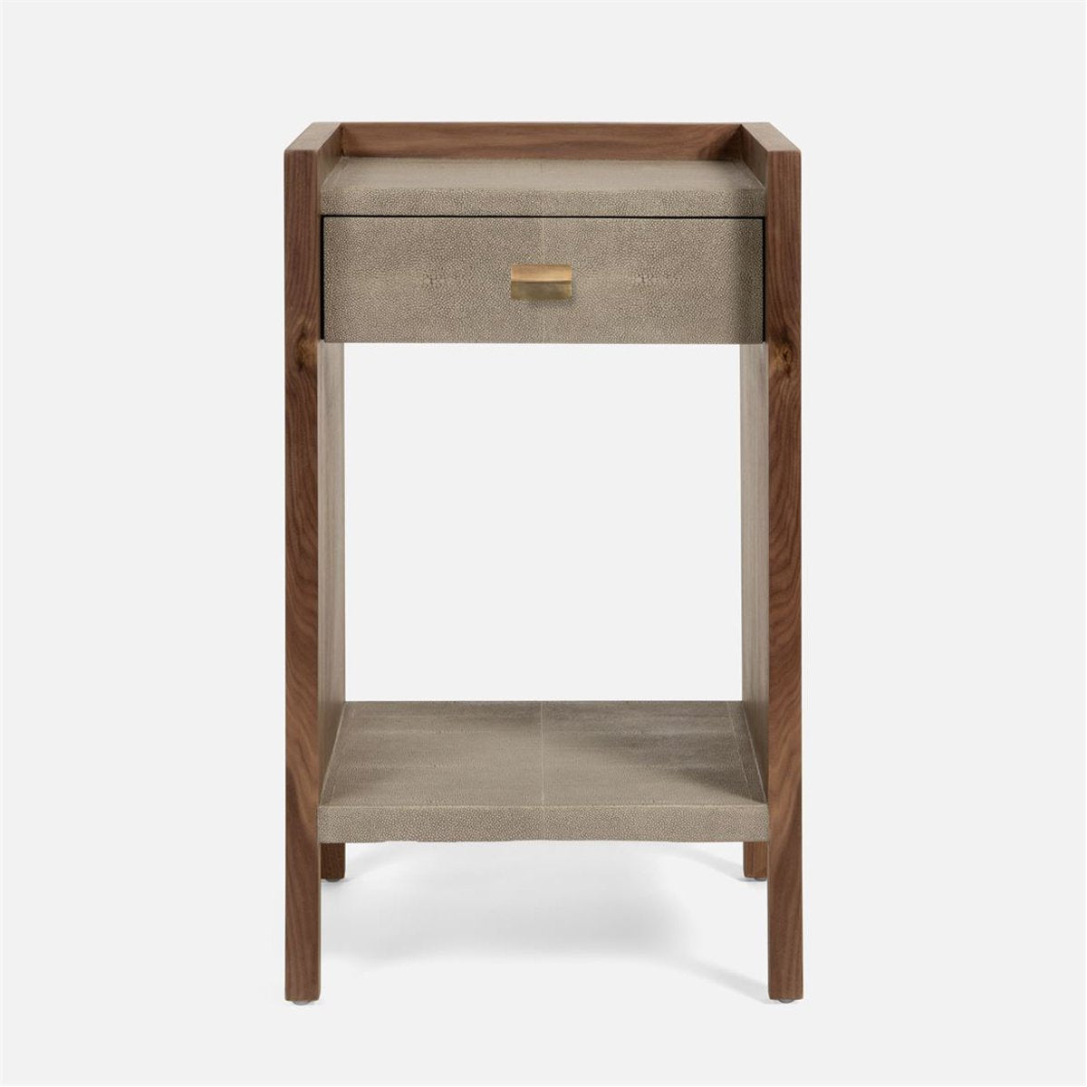 Made Goods Kennedy Vintage Faux Shagreen Single Nightstand