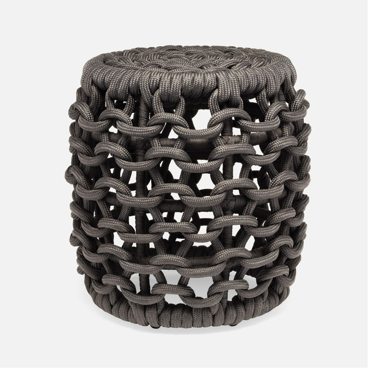 Made Goods Khari Chain-Link Barrel Outdoor Stool