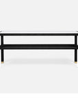 Made Goods Lafeu Glass Top Realistic Faux Shagreen Console Table