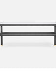 Made Goods Lafeu Glass Top Realistic Faux Shagreen Console Table