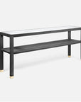 Made Goods Lafeu Glass Top Realistic Faux Shagreen Console Table