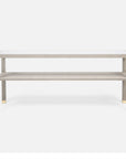 Made Goods Lafeu Glass Top Realistic Faux Shagreen Console Table