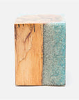 Made Goods Lakeland Wood and Resin Block Stool