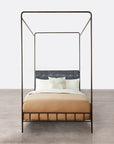 Made Goods Laken Iron Canopy Bed in Mondego Cotton Jute