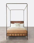 Made Goods Laken Iron Canopy Bed in Oak