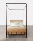 Made Goods Laken Iron Canopy Bed in Oak