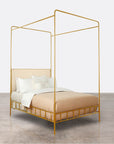 Made Goods Laken Iron Canopy Bed in Faux Raffia