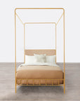 Made Goods Laken Iron Canopy Bed in Oak