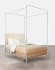 Made Goods Laken Iron Canopy Bed in Faux Raffia