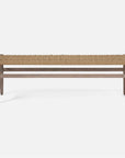 Made Goods Larsson Woven Rope Outdoor Bench with Teak Legs