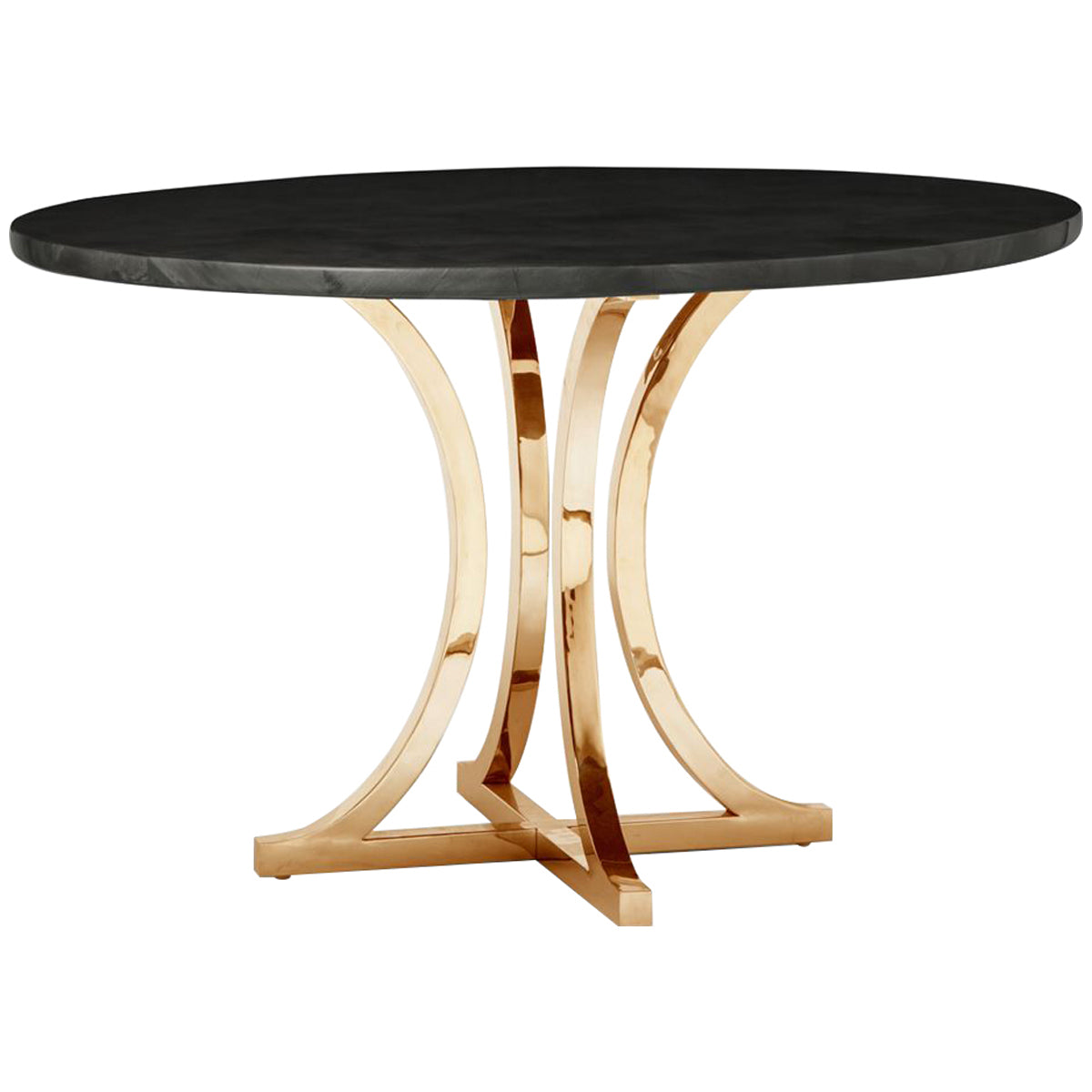 Made Goods Leighton Round Dining Table in Faux Horn