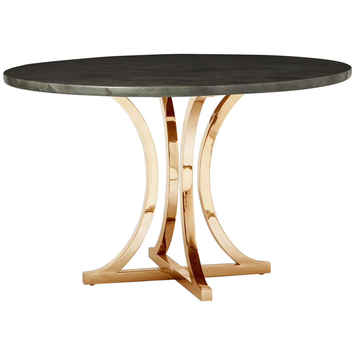 Made Goods Leighton Round Dining Table in Faux Horn