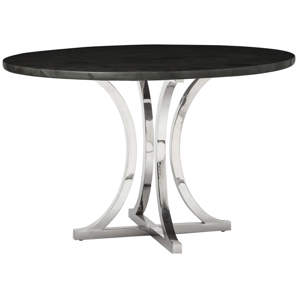 Made Goods Leighton Round Dining Table in Faux Horn