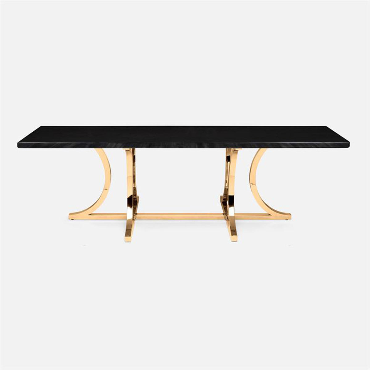 Made Goods Leighton Rectangular Dining Table in Faux Horn