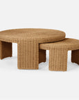 Made Goods Leroux Woven Round Outdoor Nesting Coffee Table Set