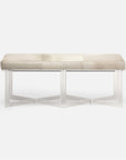 Made Goods Lex Clear Acrylic Double Bench in Clyde Fabric