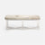 Made Goods Lex Clear Acrylic Double Bench in Colorado Leather