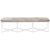 Made Goods Lex Clear Acrylic Triple Bench in Brenta Cotton Jute