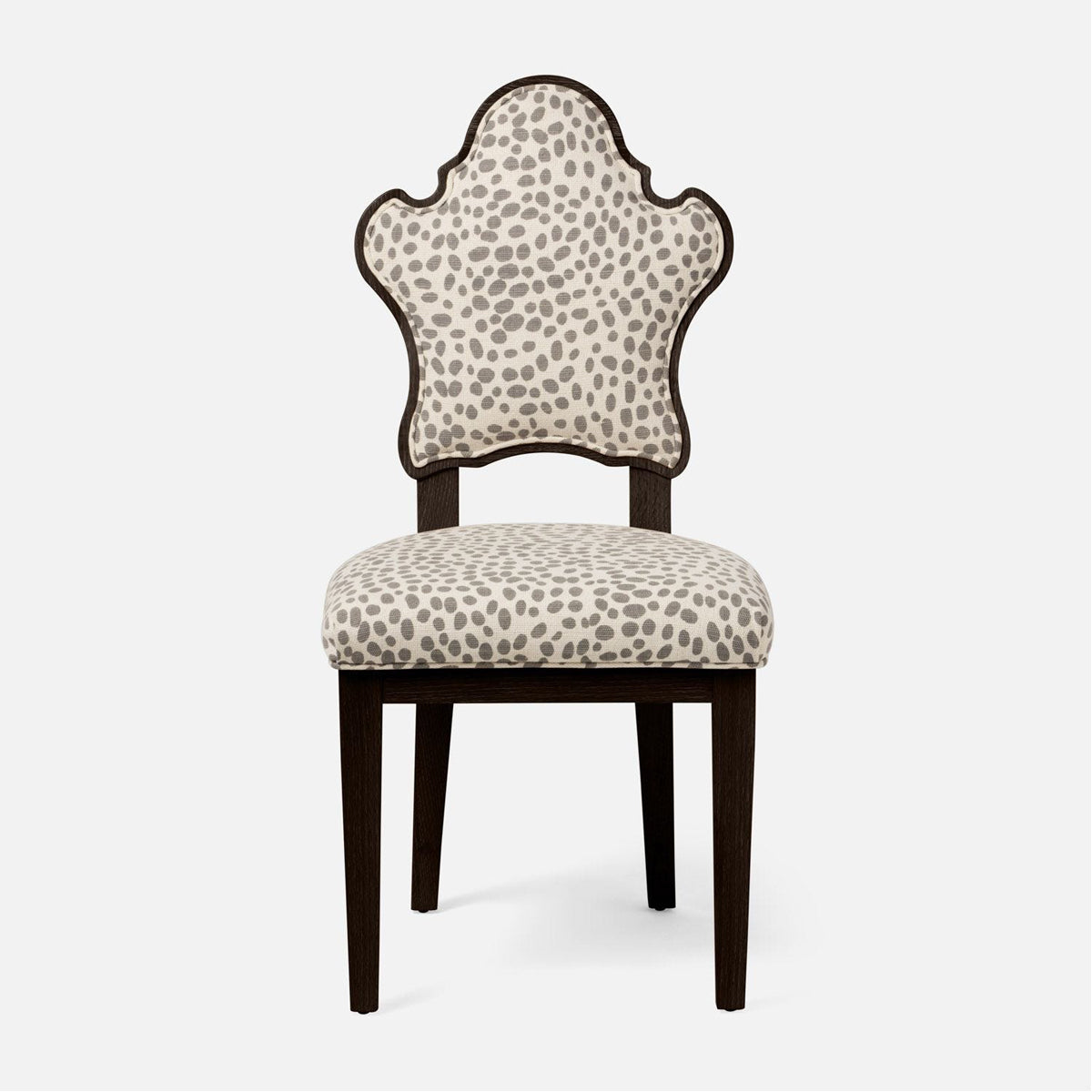 Made Goods Madisen Ornate Back Dining Chair in Nile Fabric