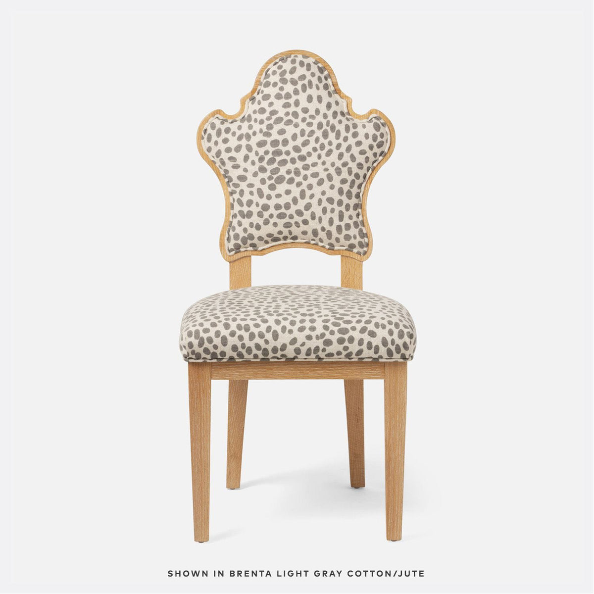 Made Goods Madisen Ornate Back Dining Chair in Aras Mohair