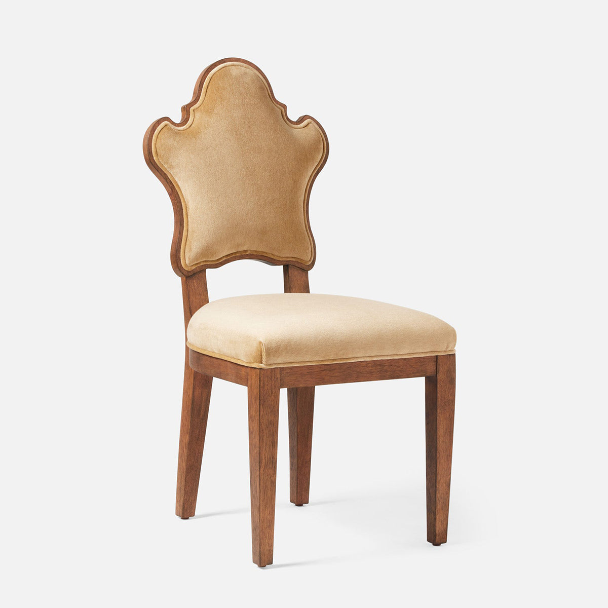 Made Goods Madisen Ornate Back Dining Chair in Liard Cotton Velvet