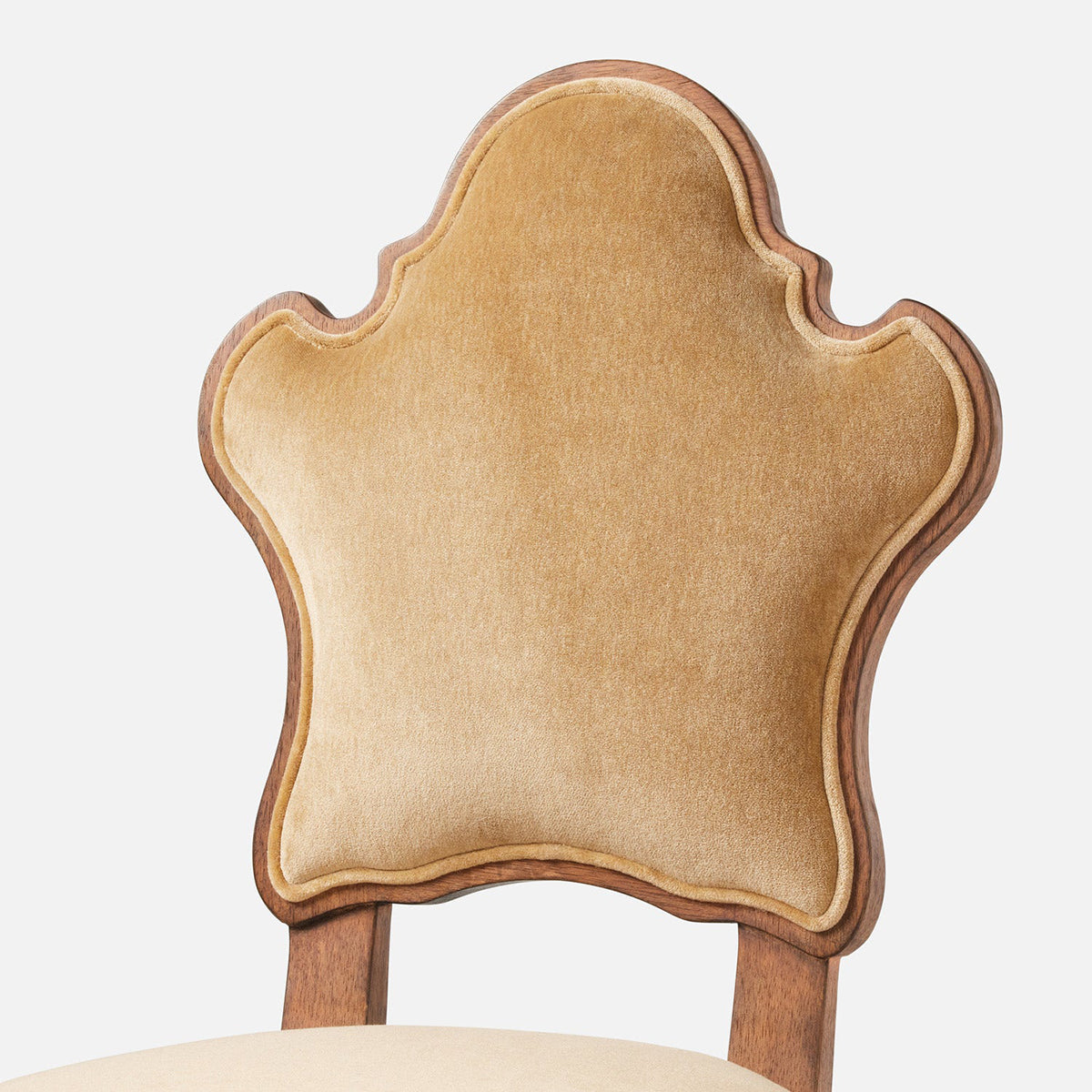 Made Goods Madisen Ornate Back Dining Chair in Rhone Leather